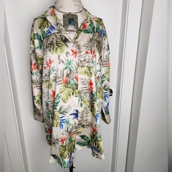 Zara Jungle Tunic Shirt Dress - Picture 1 of 12